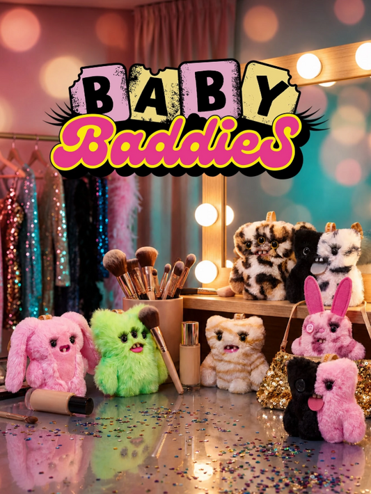 ZURU Fuggler Mini-Baby Baddies-Series 1 (1 Pack) Plush Keychains 5-Inch Blind Box Ugly Cute