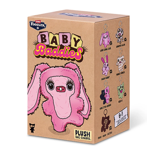 ZURU Fuggler Mini-Baby Baddies-Series 1 (1 Pack) Plush Keychains 5-Inch Blind Box Ugly Cute