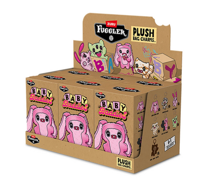 ZURU Fuggler Mini-Baby Baddies-Series 1 (1 Pack) Plush Keychains 5-Inch Blind Box Ugly Cute
